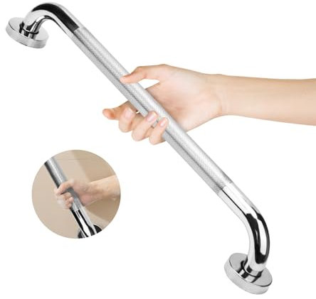 HAIMAYEE Maniglione Bagno Acciaio inossidabile 304 con Superficie Zigrinata,Maniglioni Antiscivolo per Anziani,Maniglia per Doccia per Vasca,WC,Cucina,Disabili Corrimano per Scale 50cm
