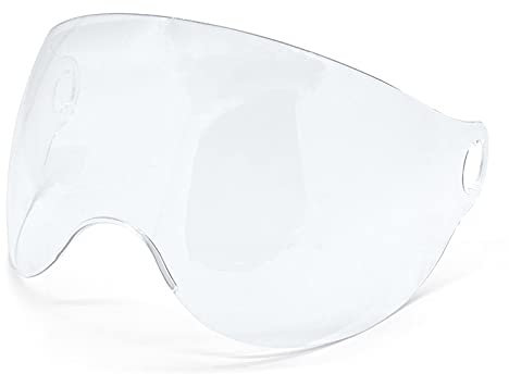 CYLCLNB Helmet visor lens, Motorcycle Windproof Shelter Glasses Long Short Lens Sunglasses Sun Visor Fit Compatible with BE-ON 102 103(Long smoke)(Short Clear)