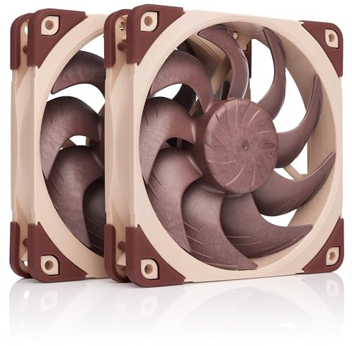 Noctua NF-A12x25 G2 PWM Sx2-PP, Set di Due Ventole per Configurazioni di Tipo Push-Pull e Fianco a Fianco (Marrone)
