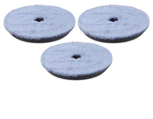 Vilgftyiet Mikrofaser-Polierpads, 150 mm, für DA-Polierer, hitzereduzierendes Design für längere Lebensdauer des Pads, 3er-Pack