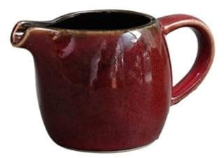 Gravy Boat Creative Ceramic Milk jug with Handle Nozzle Cafe Afternoon Tea - Sauce Boat Gravy Boat(Red)