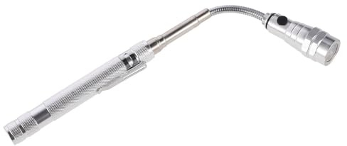 Flashlight Magnetic Pickup Stainless Steel Telescopic Silver Magnet 3led | LED Brightness 1000-13000 Mcd, Working Life 100, 000 Hours, Graduation Season, Back to School Party