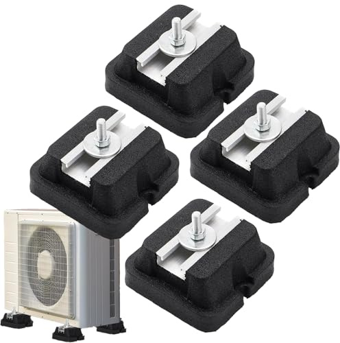 AC Support Bracket Pads - AC Base Pad Set, 2.36in Anti Vibration Mount, Rubber Bracket Pads for Floor Installation with Shock Absorption, HVAC System Support Accessory, Heat Pump Split Condenser Use