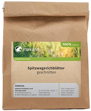 Makana Spitzwegerichblätter für Tiere, geschnitten, 500 g Tüte