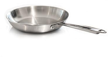 Pentole Agnelli ALIX111ALIN28 Poêle à Frire avec Poignée en Acier, Trilaminé Aluminium-Acier pour Induction, Ligne de Service, Acier Inoxydable, 28 cm