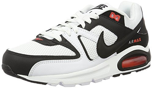 Nike Herren Air Max CommandLaufschuhe, Weiß (White/Black-Max Orange), 45