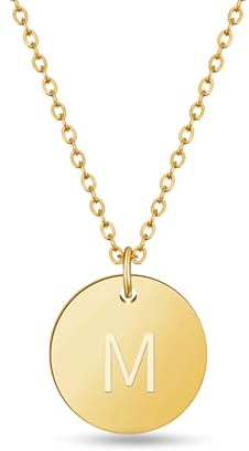 GD GOOD.designs Initialen Halskette Frauen Mädchen mit Gravur M Maren Marie Melanie Melissa Michelle Miriam Mona Manuel Marcel Marco Mario Marius Markus Max Michael Moritz