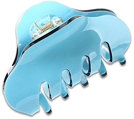 Fermagli per capelli da donna, per capelli e granchi, in tinta unita, accessorio per capelli (blu)