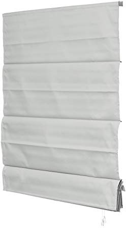 Ventanara® Raffrollo Raffgardine verdunkelnd Faltrollo raumverdunkelnd Blickdicht Thermorollo Sichtschutz (160 x 160 cm, Grau)