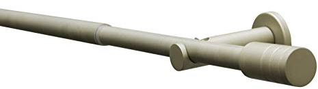 Gardinia Set con Bastone per Tende Elba Cilindro 1 Binario Ø 16/19 mm Champagne 120-210 cm