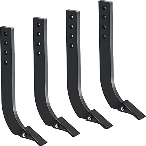 VEVOR Box Blade, 18'' Scarifier, 4 Holes Box Scraper, Ripper with Removable Teeth and Pins, Adjustable Shanks Assembly for Digging, Plowing, 4PCS