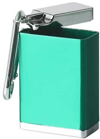 Greyoe Smell-Proof Mini Ashtray Keychain for Outdoor Smoking (Green)