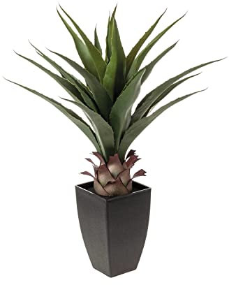 artplants.de Agave Artificiale IZAMAL in Vaso Decorativo, Verde, 70 cm - Succulenta di plastica