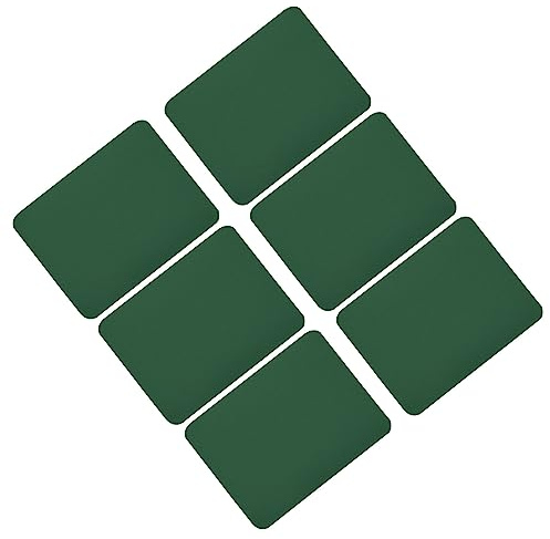 sourcing map 6 Stück Aufbügelbarer Aufnäher Stoff Reparatur Flicken Aufbügeln Ausbessern Stoff Dunkel Grün 4.9x3.7 für Kleidung Reparatur Hosen Taschen Loch Reparatur und Dekoration