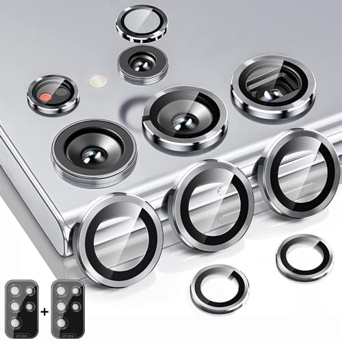 AFENGBOX for Samsung Galaxy S24 Ultra 5G Camera Lens Protector, Samsung S 24 Ultra 9H Tempered Glass Camera Protector,[Ultra HD] [Anti Scratch] Lens Protective Cover for Samsung S24 Ultra,Grey