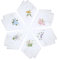 EUPSIIU 12 Piezas Pañuelos de Algodón para Mujer, Pañuelos Cuadrados Blancos, Pañuelo de Bolsillo con Bordado Floral, Encaje Mariposa de Pañuelos, Toalla Portátil, para Boda, Fiesta (Color Aleatorio)