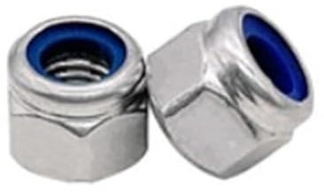 20 piezas tuerca de bloqueo de inserción de nailon hexagonal de rosca fina UNF 10-32 1-4 5-16 3-8 tuerca de bloqueo Nylock autoblocante 304 A2-70 acero inoxidable (Size : 10-32)