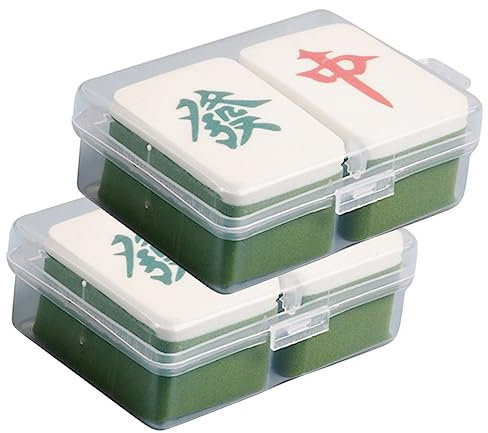 MAGICLULU Cosmetic Puff 4er-packung Schwämme Im Mahjong-design Weich Feuchtigkeitsspendend Zum Fixieren Von Gesichtsgrundierungen