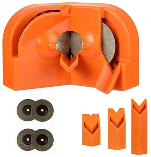 Pojedehy Drill Bit Sharpeners Efficient Drill Bit Grinding Sharpener Orange for Bits,Drill Bits Grinding