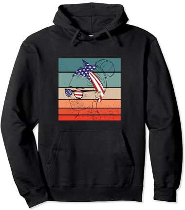 American Woman USA Patriotische Bandana-Sonnenbrille Pullover Hoodie