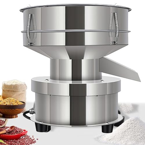 ExoticaBlend Coctelera de Tamiz Automática Tamiz de Polvo Automático Máquina de Tamiz Vibratorio Tamiz de Harina Eléctrico con Tamiz de Malla 60 Tamiz de 10 cm de Altura,2 * 60Mesh