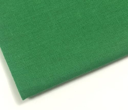 Unifarbener Smaragd-Stoff, 100 % Baumwolle, extra breit (150 cm) – ideal für Kunst und Handwerk, Schneidern, Quilten, Nähen, Bettwäsche, Kissenbezüge, Wimpelkette – weich, langlebig, hochwertiges