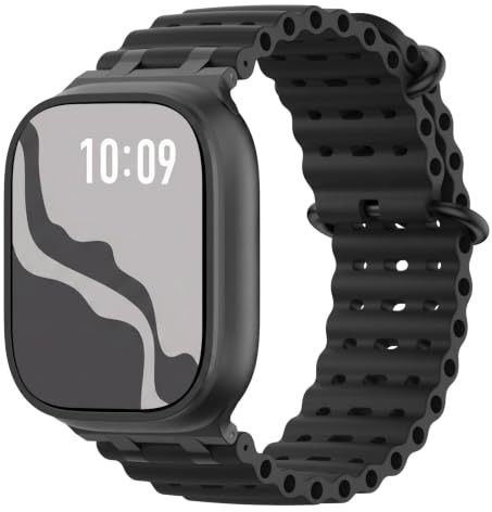 Astorgos Bracelet Ocean Compatible avec Apple Watch 42/44/45/46/49 mm | Pour iWatch Ultra 3/2/1,S11/10/9/8/7/6/5/4,SE3/2/1, pour Hommes et Femmes, Attache Métallique, Silicone, Sport, Bicolore