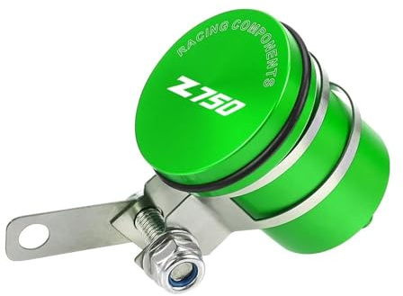WUYUEY Réservoir de Liquide de Frein pour KA&WASAKI Z750 Z 750 Z750 2005-2012 Cylindre De Réservoir d'embrayage De Frein De Moto Réservoir D'huile Tasse De Fluide D'huile Accessoires(Vert,Logo)