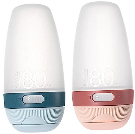 minkissy 2stücke Silikon Reiseflaschen Tragbare Nachfüllbare Reisebehälter Auslaufsicher Weiche Quetschflaschen Für Lotion Creme Und Kosmetik Kompakt Für Urlaub Und Outdoor
