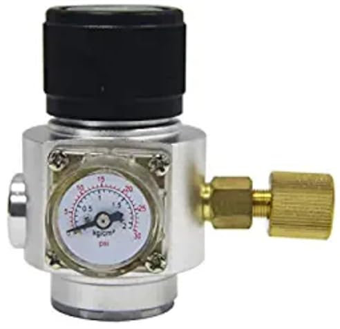 VNSMM Heimbrau-Sets Heimbrausystem Mini-Gasregler, Soda-Fass-Regler, CO2-Fass-Ladegerät 0–90 PSI für Soda-Maker, Sprudelwasser, Bier, Soda-Flasche, Tr21.4(3l8-24UNF)
