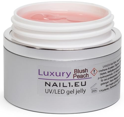 30ml UV LED Gelee-Gel LUXURY Blush Peach NAIL1.EU, pfirsisch-milchig, Jelly Gel, Aufbau-Gel, Builder Gel, Led-Gel