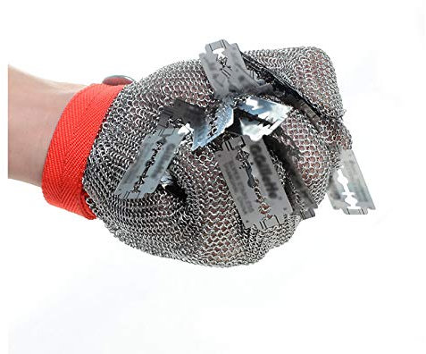 Guantes Anticortes, Guantes Resistentes a Cortes de Acero 316, Guantes de Trabajo de Seguridad de Nivel 5, protección para Dedos en Herramientas de Cocina o industriales, 5 tamaños