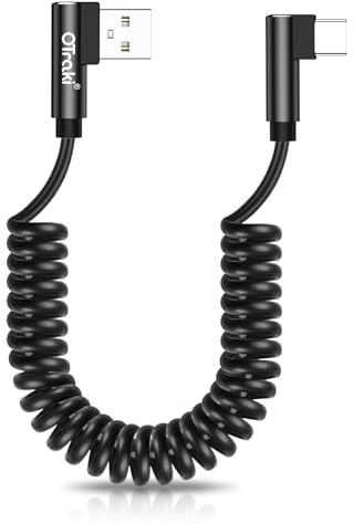 OTraki Cavo USB-C Corto 0.8 m Angolo Retto per Ricarica Rapida Portatile