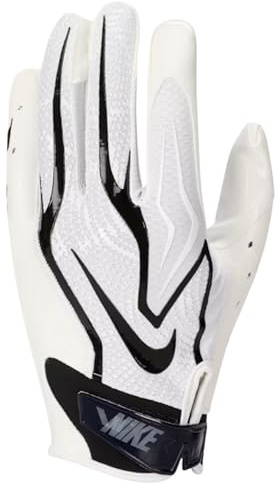 Nike Vapor Jet 9.0 Football Handschuhe – Premium American Football Receiver Gloves – Leichter Grip & Performance Passform, White/White/Black, M