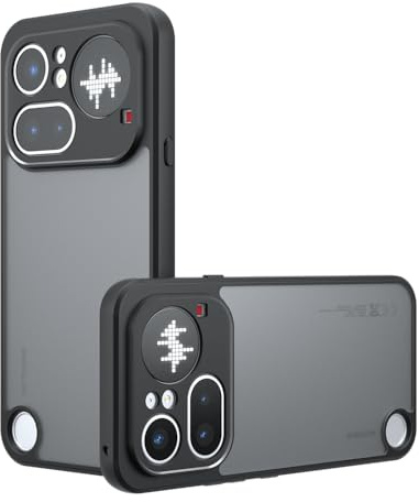 TQLGY Matte Case for Nothing Phone 4a Pro 6.83-Inch, Shockproof Military Grade Drop Protection, Frosted Translucent Skin-Touch Hard Back Slim Phone Cover, Black