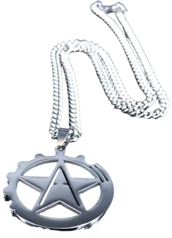 Genérico Martillo y Hoz Anarcocomunismo Colgante de Color Plata para mujeres/hombres Pin de marxismo N1081