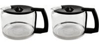 Krups F0344210F-2PK Pro Aroma 10 Cup Glass Carafe, Black Handle, by KRUPS