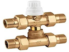Caleffi 678050 3-Wege-Zonenventil mit Bypass-Topf, 3/4 Zoll