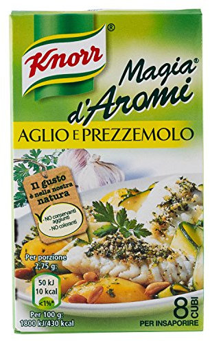 Knorr: Aglio e Prezzemolo - Cubetti da brodo, gusto aglio e prezzemolo, confezione da 8, 11 g ciascuno, confezione da 4
