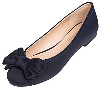 Feversole Women's Round Toe Soft Cute Dress Ballet Flats Dolly Shoes