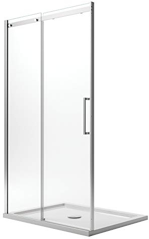 Idralite Duschtür 100CM H200 Klarglas ESG-Echtglas 8mm Ausführung Links mit Easy-Clean Mod. Prime