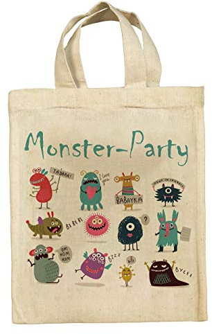 clothinx Monster Kindergeburtstag Party Mitgebsel Taschen Beutel im 10er Set