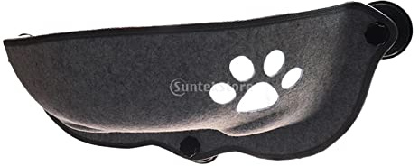 Hamacs de Chat pour Voitures de fenêtre, siège de Soleil de seuil avec Coussin Lavable, ventouses lit de Chat Peu encombrant, siège de Repos pour - Gris