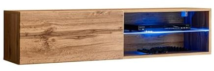 Paris Prix Meuble TV LED Design Switch IV 120cm Naturel