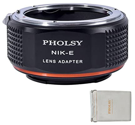 PHOLSY Kompatibel mit Nikon F auf Sony E Objektivadapter für Nikkor F/AI/AIS/AF/AF-I/AF-S Objektiv und Sony E Kameragehäuse a7 a6000 a6300 a6500 a5000 a5100 NEX 7/6/5, 5N 3N a9ii a7S iii
