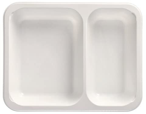 500 Mikrowellenschalen, PP 2-geteilt 1205 ml weiss Menüschalen