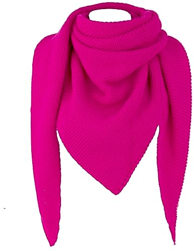 Gloop Damen Schal XXL Strick Dreieck Schal Strickmuster Halstuch Dreieckstuch ohne Kratze an Haut made in Italy