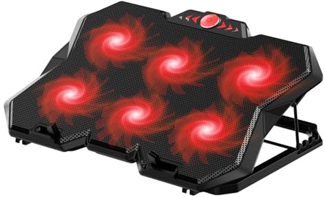 Laptop-Kühlpad, 6-Fach Höhenverstellbar, Geräuschloses Design mit Großer Kompatibilität und Effizienter Wärmeableitung für 19-Zoll-Laptops, Gaming-Notebook-Kühler,