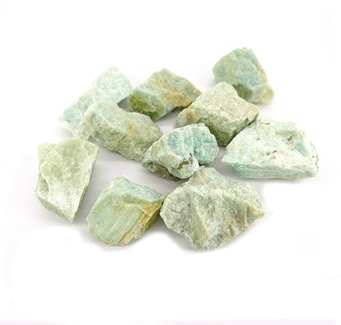 ROCKING GIFTS Amazonita Pequeña en Bruto 500 gr - Minerales Naturales para Coleccionistas y Decoración - Cristal Terapéutico Verde, Energía Positiva y Equilibrio - Piedra Semi-Preciosa y Feng Shui