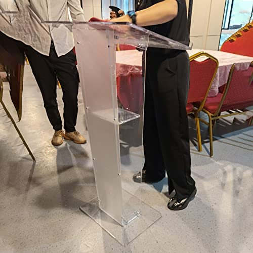 IUokLU Rednerpult-Podiumständer, Empfangspodiumständer Rednerpult mit Lesefläche, Schulbüro-Podium-Kanzel für Restaurant-Hochzeitshotel-Klassenzimmer, einfache Montage